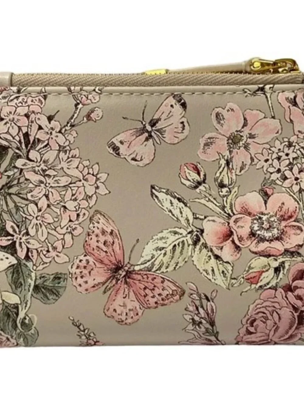 DIOR/ChristianDior Lucky Dior Caro Dahlia Wallet S5173UHFA_M45E Pink Beige